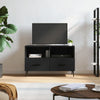 Schwarzes TV-Möbel Hergane 80x36x50cm (Holz)