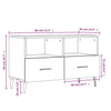 Betongrauer TV-Schrank Hergane 80x36x50cm (Holz)