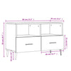 Graues TV-Möbel Hergane 80x36x50cm (Holz)
