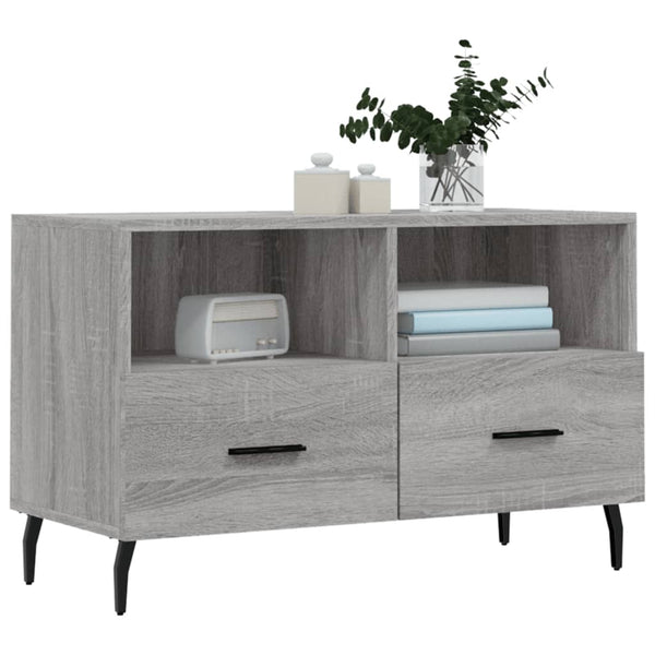 Graues TV-Möbel Hergane 80x36x50cm (Holz)