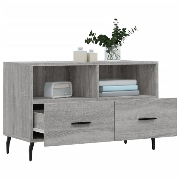 Graues TV-Möbel Hergane 80x36x50cm (Holz)