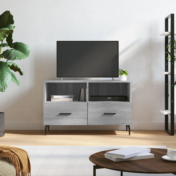 Graues TV-Möbel Hergane 80x36x50cm (Holz)