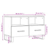 Weißer TV-Unterschrank Azarie 80x36x50cm (Holz)