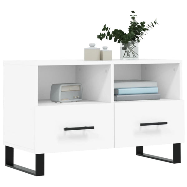 Weißer TV-Unterschrank Azarie 80x36x50cm (Holz)
