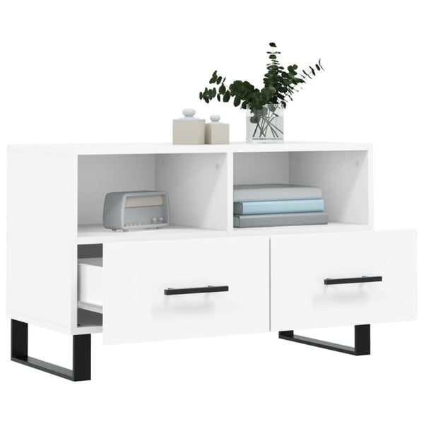 Weißer TV-Unterschrank Azarie 80x36x50cm (Holz)