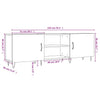 TV-Lowboard Maureen Sonoma Eiche 150x30x50cm (Holz)