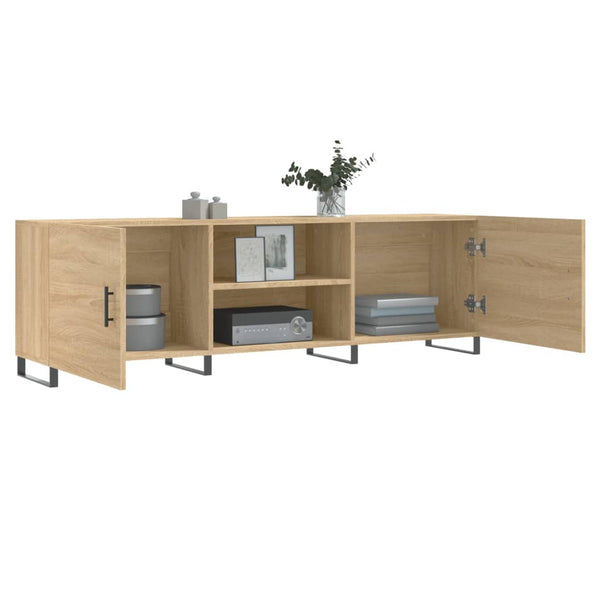 TV-Lowboard Egeto Sonoma Eiche 150x30x50cm (Holz)