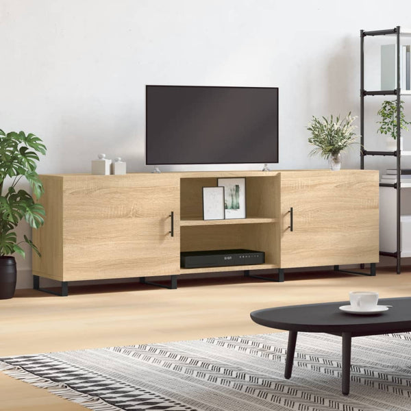 TV-Lowboard Egeto Sonoma Eiche 150x30x50cm (Holz)