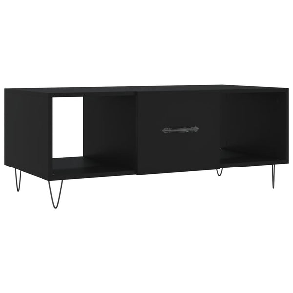 Schwarzer Couchtisch Teleajenului 102x50x40cm (Holz)