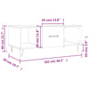 Schwarzer Couchtisch Teleajenului 102x50x40cm (Holz)