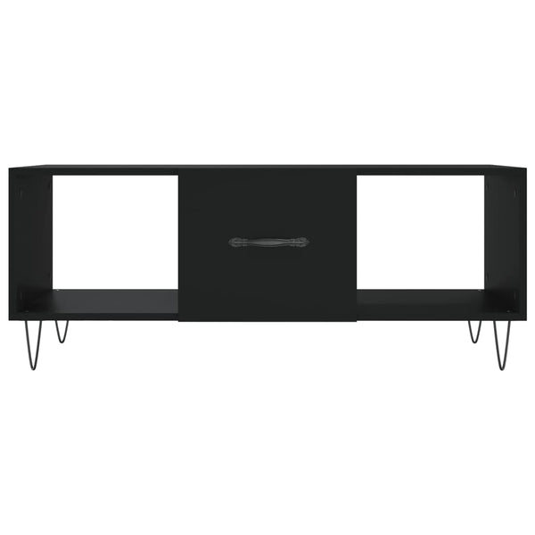 Schwarzer Couchtisch Teleajenului 102x50x40cm (Holz)