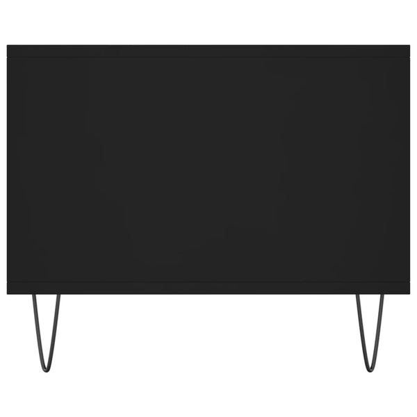 Schwarzer Couchtisch Teleajenului 102x50x40cm (Holz)