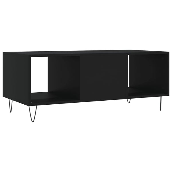Schwarzer Couchtisch Teleajenului 102x50x40cm (Holz)
