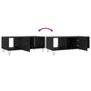 Schwarzer Couchtisch Teleajenului 102x50x40cm (Holz)