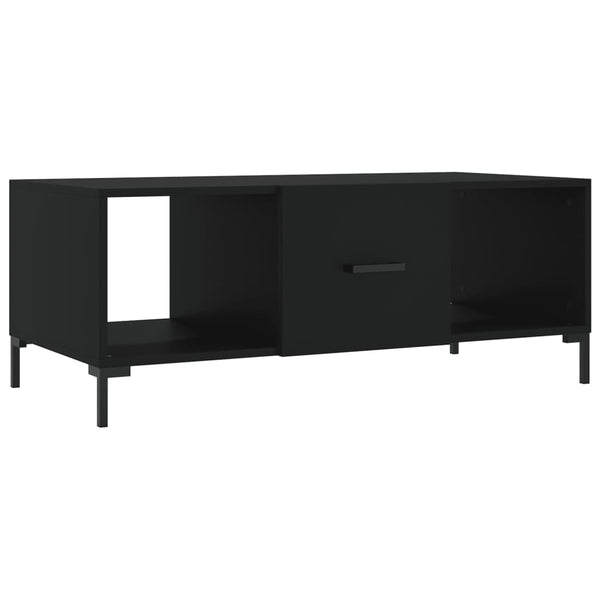 Schwarzer Couchtisch Ielinca 102x50x40cm (Holz)