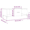 Schwarzer Couchtisch Ielinca 102x50x40cm (Holz)