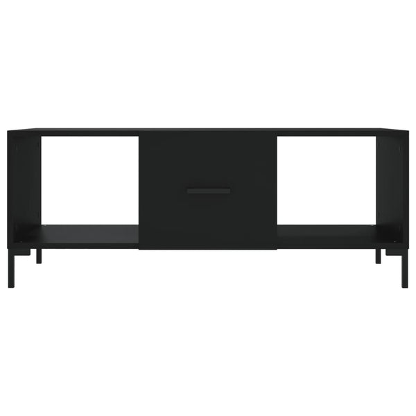 Schwarzer Couchtisch Ielinca 102x50x40cm (Holz)