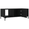 Schwarzer Couchtisch Ielinca 102x50x40cm (Holz)