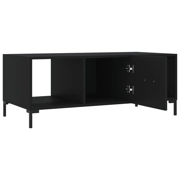 Schwarzer Couchtisch Ielinca 102x50x40cm (Holz)
