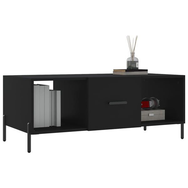 Schwarzer Couchtisch Ursula 102x50x40cm (Holz)