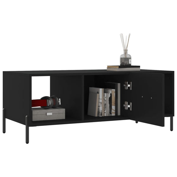 Schwarzer Couchtisch Ursula 102x50x40cm (Holz)