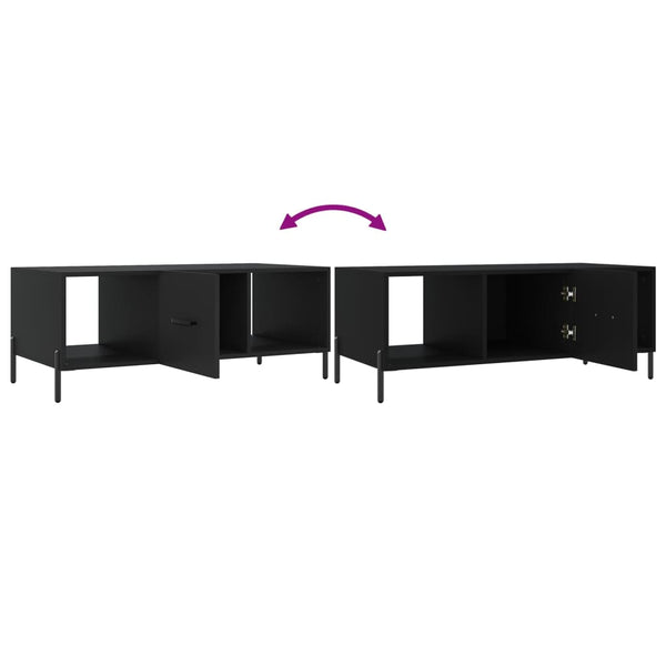 Schwarzer Couchtisch Ursula 102x50x40cm (Holz)