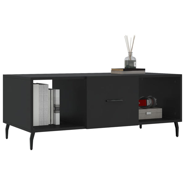Schwarzer Couchtisch Dickie 102x50x40cm (Holz)