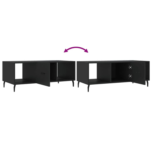 Schwarzer Couchtisch Dickie 102x50x40cm (Holz)
