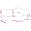 Schwarzer Couchtisch Dickie 102x50x40cm (Holz)