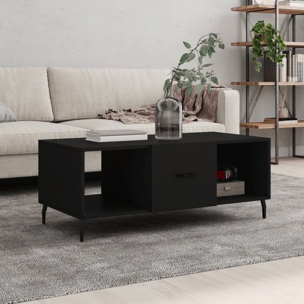 Schwarzer Couchtisch Dickie 102x50x40cm (Holz)
