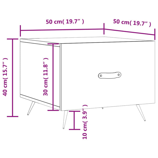 Grauer Couchtisch Benoni 50x50x40cm (Holz)