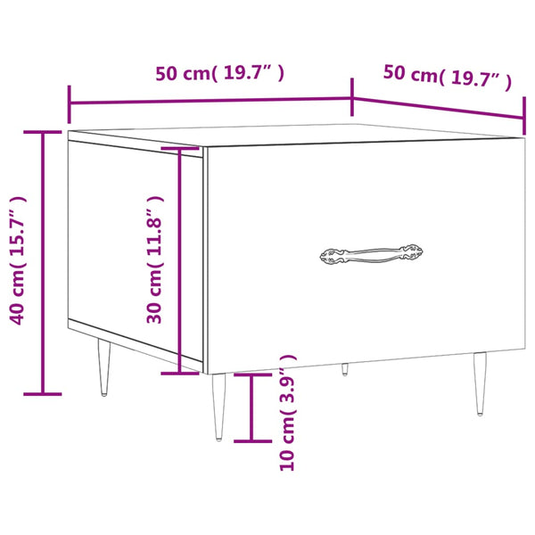 Couchtisch Gatie 50x50x40cm (Holz), schwarz