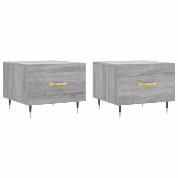 Graue Couchtische Gatie 50x50x40cm (2 Stück Sonoma-Holz)
