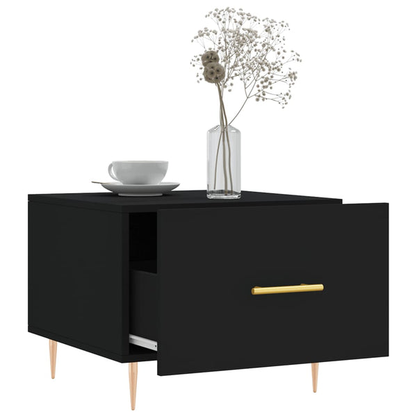 Schwarzer Couchtisch Ionus 50x50x40cm (Holz)
