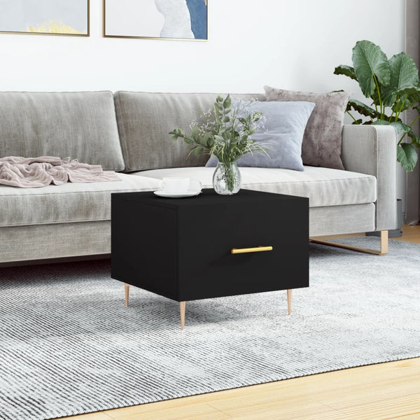 Schwarzer Couchtisch Ionus 50x50x40cm (Holz)