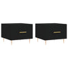 Schwarze Couchtische Ionus 50x50x40cm (2er-Set Holz)