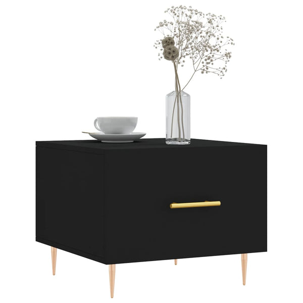 Schwarze Couchtische Ionus 50x50x40cm (2er-Set Holz)