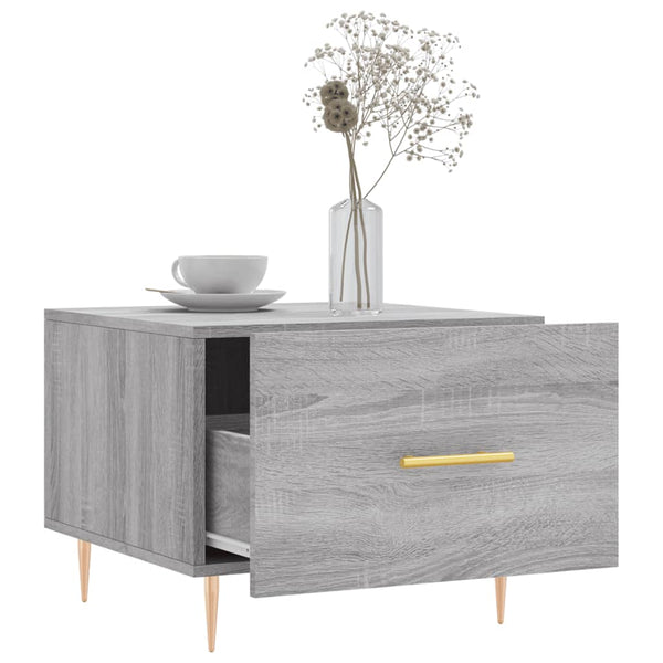 Grauer Couchtisch Ionus 50x50x40cm (Holz)