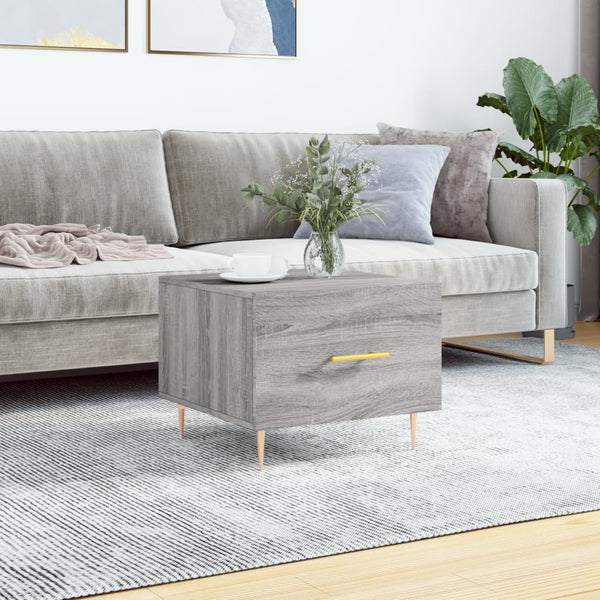 Grauer Couchtisch Ionus 50x50x40cm (Holz)