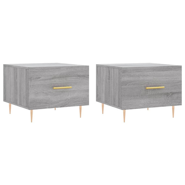 Graue Couchtische Ionus 50x50x40cm (2 Stk. Sonoma-Holz)