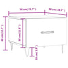 Couchtisch Lentia schwarz 50x50x40cm (Holz)