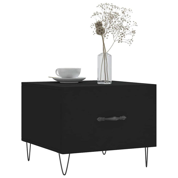 Schwarze Couchtische Lentia 50x50x40cm (2 Stück, Holz)