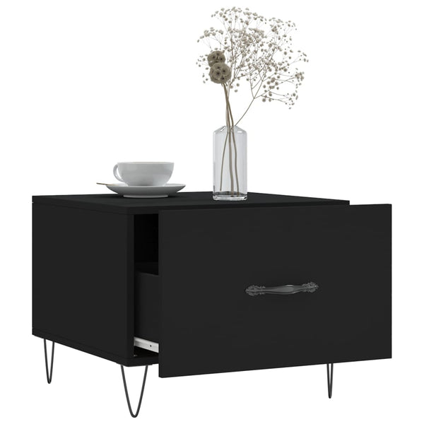 Schwarze Couchtische Lentia 50x50x40cm (2 Stück, Holz)