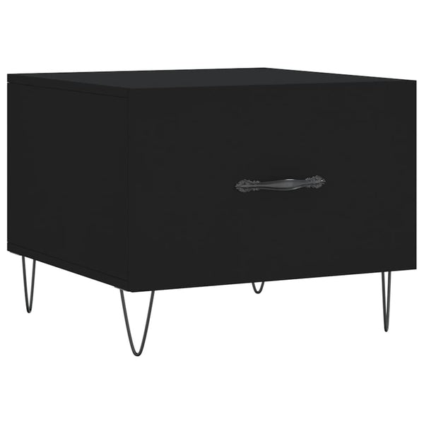 Schwarze Couchtische Lentia 50x50x40cm (2 Stück, Holz)
