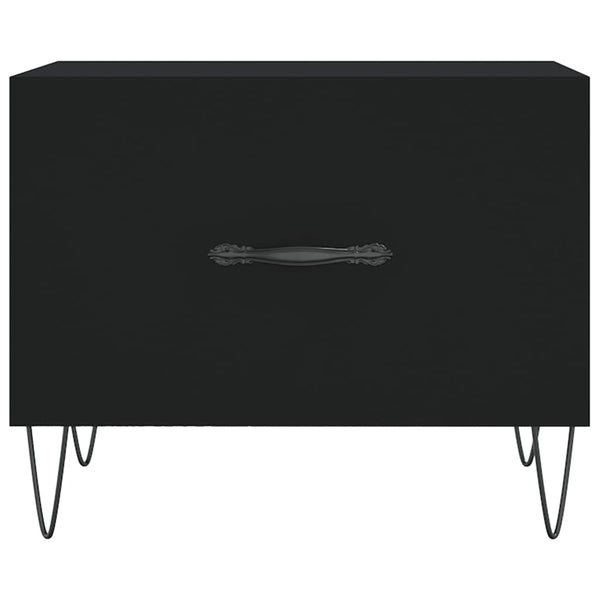 Schwarze Couchtische Lentia 50x50x40cm (2 Stück, Holz)