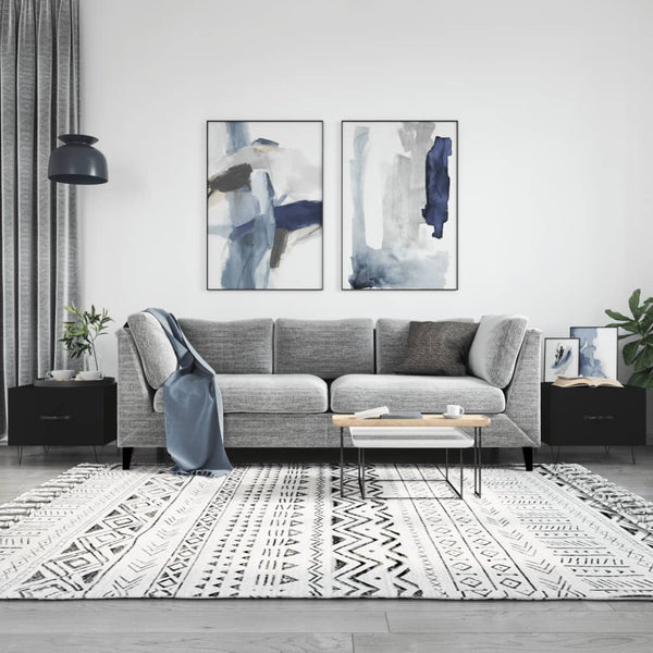 Schwarze Couchtische Lentia 50x50x40cm (2 Stück, Holz)