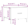 Grauer Couchtisch Terestre 50x50x40cm (Holz)