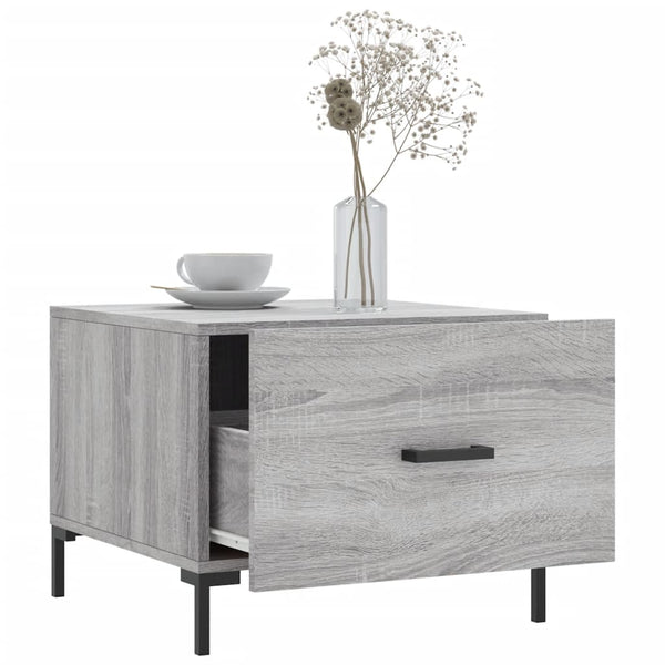 Grauer Couchtisch Terestre 50x50x40cm (Holz)