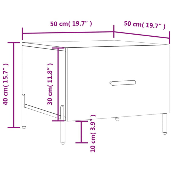Grauer Couchtisch Gambela 50x50x40cm (Holz)