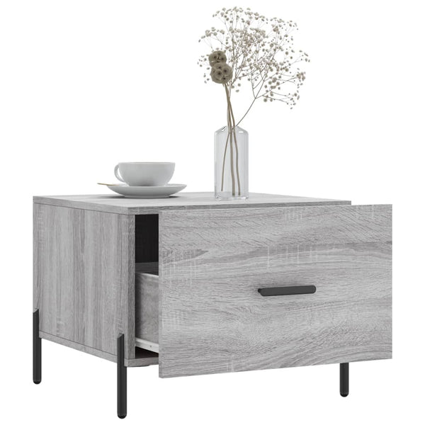 Grauer Couchtisch Gambela 50x50x40cm (Holz)